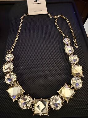 Fashion Nova Gold Crystal Belly Chain Belt